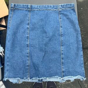Denim Mini Skirt, Size S